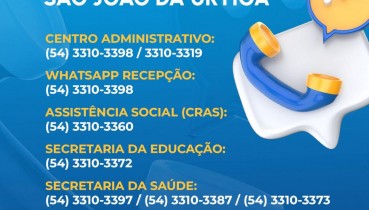 Contatos da Prefeitura de S�o Jo�o da Urtiga