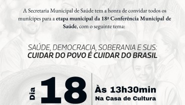SUA VOZ CONSTR�I A SA�DE DO NOSSO MUNIC�PIO!