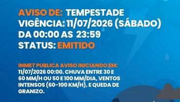 AVISO IMPORTANTE: ALERTA DE TEMPO SEVERO