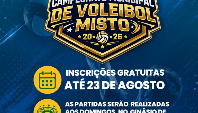 As inscri��es para o Campeonato Municipal de Voleibol Misto est�o abertas!